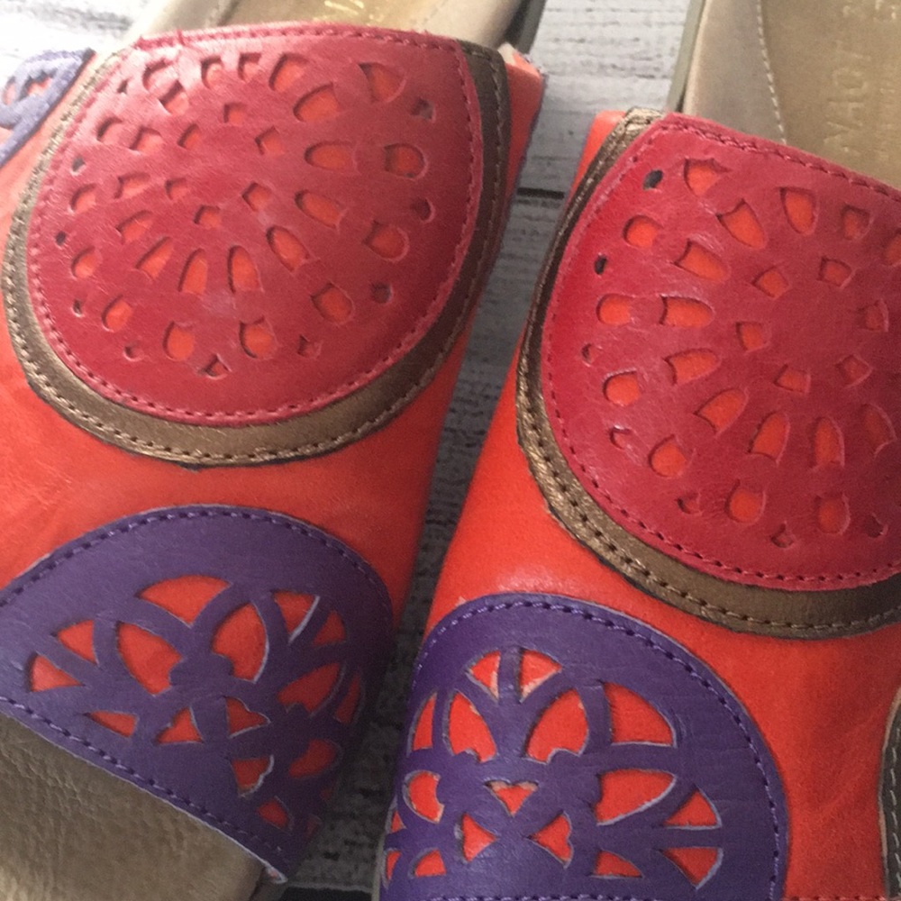 NAOT orange red purple sandals size 38/7 - Picture 4 of 11
